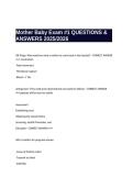 Mother Baby Exam -1 QUESTIONS & ANSWERS 2025&sol;2026