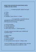MGMT 3301 QUIZ REVIEW QUESTIONS WITH COMPLETE SOLUTIONS