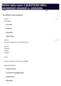 Mother baby exam 4 QUESTIONS WELL ANSWERED GRADED A&plus; 2025&sol;2026