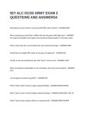92Y ALC GCSS ARMY EXAM 2 QUESTIONS AND ANSWERS