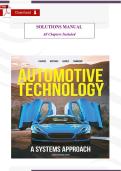 Automotive Technology&colon; A Systems Approach &lpar;4th Canadian Edition&comma; Erjavec&rpar; &ndash; Verified Solutions Manual &lpar;All Chapters&comma; Step‑by‑Step Answers & Detailed Explanations&rpar;
