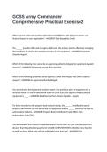 GCSS Army Commander Comprehensive Practical Exercise Exam Questions & Answers