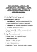 WGU D580 TASK 2 &ndash; HEALTH CARE ADMINISTRATION CAPSTONE 2026 UPDATE NOTES AND CORRECT QUESTIONS AND COMPLETE SOLUTIONS