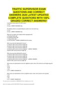 ATSSA TRAFFIC CONTROL SUPERVISOR RE-CERTIFICATION &lpar;MISSING SOME BASICS&rpar; EXAM QUESTIONS AND ANSWERS