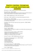 TRAFFIC CONTROL TECHNICIAN &lpar;CHAP 1-4&rpar; EXAM QUESTIONS AND ANSWERS