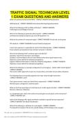 TRAFFIC SIGNAL TECHNICIAN LEVEL 1 EXAM QUESTIONS AND ANSWERS