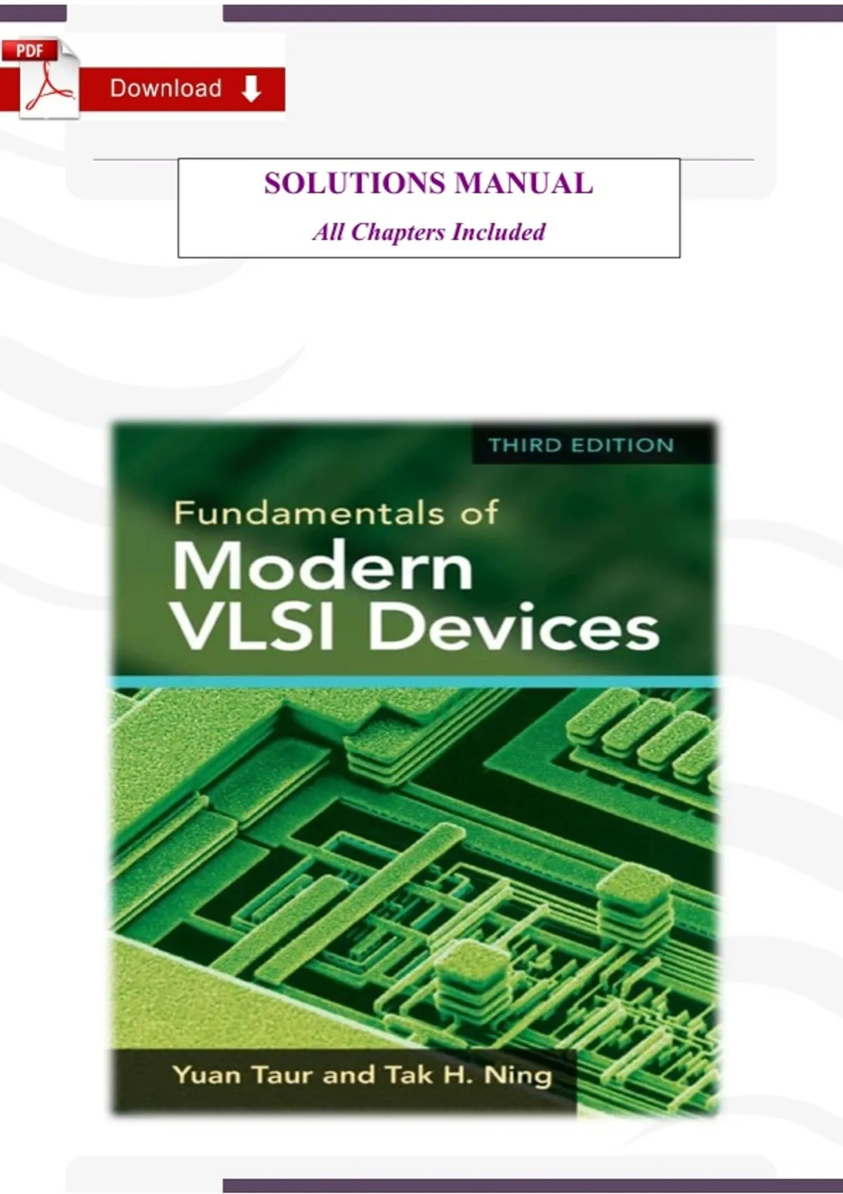Fundamentals of Modern VLSI Devices (3rd Edition, 2023, Yuan Taur ...