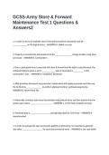 GCSS-Army Store & Forward Maintenance Test 1 Questions & Answers