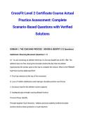 CrossFit Level 2 Certificate Course Actual Practice Assessment&colon; Complete Scenario-Based Questions with Verified Solutions