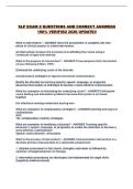 SLP EXAM 2 QUESTIONS AND CORRECT ANSWERS 100&percnt; VERIFIED 2026 UPDATE&excl;&excl;