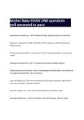 Mother Baby EXAM ONE questions well answered to pass