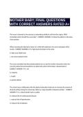 MOTHER BABY&semi; FINAL QUESTIONS WITH CORRECT ANSWERS RATED A&plus;