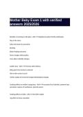 Mother Baby Exam 1 with verified answers 2025&sol;2026