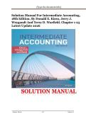 SOLUTION MANUAL FOR Intermediate Accounting 18th Edition by Kieso&comma; Weygandt and Warfield&comma; All 23 Chapters Covered&comma; Verified Latest Edition
