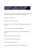 MOM-BABY CLINICAL WITH 100&percnt; CORRECT ANSWERS 2025&sol;2026