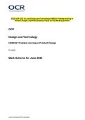 2025 OCR GCE A Level Design and Technology H406&sol;02&colon; Problem solving in Product Design Comprehensive and integrated Question Paper & Final Marking Scheme