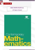Contemporary Mathematics &lpar;OpenStax&comma; 1st Edition&comma; 2024&comma; Kirk&rpar; &ndash; Verified Solutions Manual &lpar;All Chapters&comma; Step‑by‑Step Answers & Detailed Explanations&rpar;