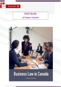 Business Law in Canada &lpar;13th Canadian Edition&comma; Yates&rpar; &ndash; Verified Test Bank &lpar;Chapters 1&ndash;16&comma; Multiple‑Choice&comma; Scenario‑Based & Case‑Analysis Questions&rpar;