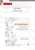 Strategic Training and Development &lpar;Berkley&comma; 1st Edition&rpar; &ndash; Verified Test Bank &lpar;Chapters 1&ndash;13&comma; Multiple‑Choice&comma; HRD Scenarios & Applied Strategy Questions&rpar;