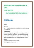 Maternity Nursing Test Bank 2026 &vert; Lowdermilk Maternity & Women&rsquo;s Health Care 13th Ed &vert; NCLEX Women&rsquo;s Health MCQs