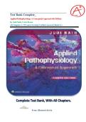 Test Bank Complete&lowbar; Applied Pathophysiology A Conceptual Approach 4th Edition By Judi Nath&comma; Carie Braun All Chapters 1-17&vert; Latest Version&vert; Verified Answers&vert; Rated A&plus;