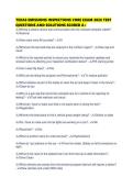 TEXAS EMISSIONS INSPECTIONS CORE EXAM 2026 TEST QUESTIONS AND SOLUTIONS SCORED