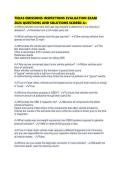 TEXAS EMISSIONS INSPECTIONS EVALUATION EXAM 2026 QUESTIONS AND SOLUTIONS SCORED