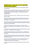HONDROS NUR 163 CORE EXAM 2026 SET QUESTIONS AND SOLUTIONS SCORED