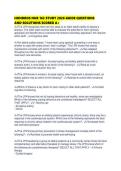 HONDROS NUR 163 STUDY 2026 GUIDE QUESTIONS AND SOLUTIONS SCORED