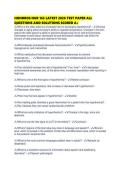 HONDROS NUR 163 LATEST 2026 TEST PAPER ALL QUESTIONS AND SOLUTIONS SCORED 