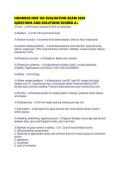 HONDROS NUR 163 EVALUATION EXAM 2026 QUESTIONS AND SOLUTIONS SCORED