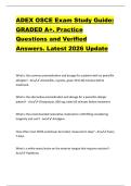 ADEX OSCE Exam Study Guide&colon;  GRADED A&plus;&period; Practice  Questions and Verified  Answers&period; Latest 2026 Update 