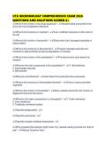 UTA MICROBIOLOGY COMPREHENSIVE EXAM 2026 QUESTIONS AND SOLUTIONS SCORED
