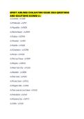SPIRIT AIRLINES EVALUATION EXAM 2026 QUESTIONS AND SOLUTIONS SCORED