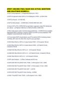 SPIRIT AIRLINES FINAL EXAM 2026 ACTUAL QUESTIONS AND SOLUTIONS SCORED