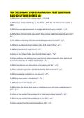 FFA CREED MAIN 2026 EXAMINATION TEST QUESTIONS AND SOLUTIONS SCORED