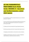 ATI RN FUNDAMENTALS  PROCTORED Exam Study  Guide&colon; GRADED A&plus;&period; Questions  and Verified Answers&period; Latest  2026 Update 