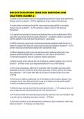 BSN 205 EVALUATION EXAM 2026 QUESTIONS AND SOLUTIONS SCORED