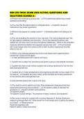 BSN 205 FINAL EXAM 2026 ACTUAL QUESTIONS AND SOLUTIONS SCORED