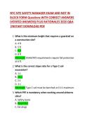 NYC Site Safety Manager Exam &ndash; Questions with Correct Answers