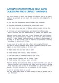 NURSING CARE&colon; CARDIAC DYSRHYTHMIAS QUESTIONS AND CORRECT ANSWERS