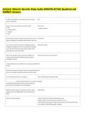 Certiport Network Security Study Guide UPDATED ACTUAL Questions and  CORRECT Answers    