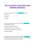 NUR 155 Narrative Exam 2026 &vert; Latest Questions And Answers