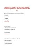 ORTHOTICS MOCK WRITTEN EXAM 2026-2027 VERIFIED QUESTIONS AND ANSWERS GRADED A&plus;
