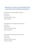 ORTHOTICS EXAM 1 2025-2026 PRACTICE QUESTIONS AND ANSWERS GRADED A&plus;