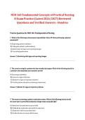 NUR 160 Exam Practice &ndash; Fundamental Concepts of Practical Nursing II &ndash; Hondros College of Nursing &ndash; 2026&sol;2027 &vert; Reviewed questions with verified answers