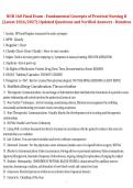 NUR 160 Final Exam &ndash; Fundamental Concepts of Practical Nursing II &ndash; Hondros College of Nursing &ndash; 2026&sol;2027 &vert; Updated questions with verified answers