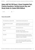 Galen A&P NU-110 Exam 4 Exam Complete Test &comma; Practice Questions&comma; Verified Answer Key&comma; and Study Guide for &lpar;Latest 2026 Edition&rpar;
