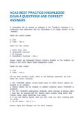 ACAS &lpar;ASSURED COMPLIANCE ASSESSMENT SOLUTION&rpar; QUESTIONS AND CORRECT ANSWERS