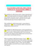 GLACIATED LAND USE AND LAND IS  CONFLICTS  EXAM WITH CORRECT  ANSWERS 